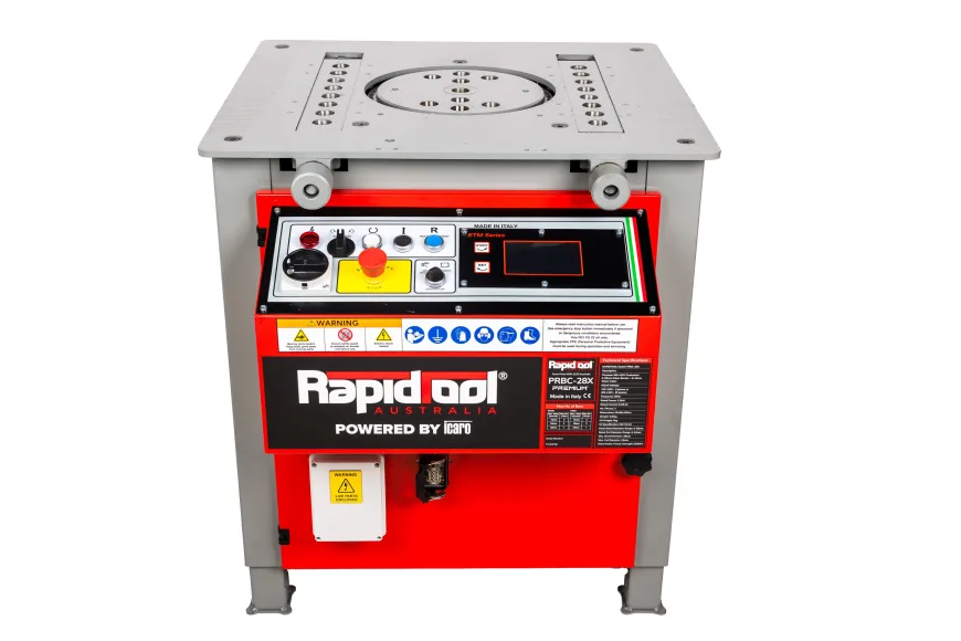PRBC-28X RAPIDTOOL Premium 400-415V Production 6-28mm Rebar Bender + 6-24mm Rebar Cutter