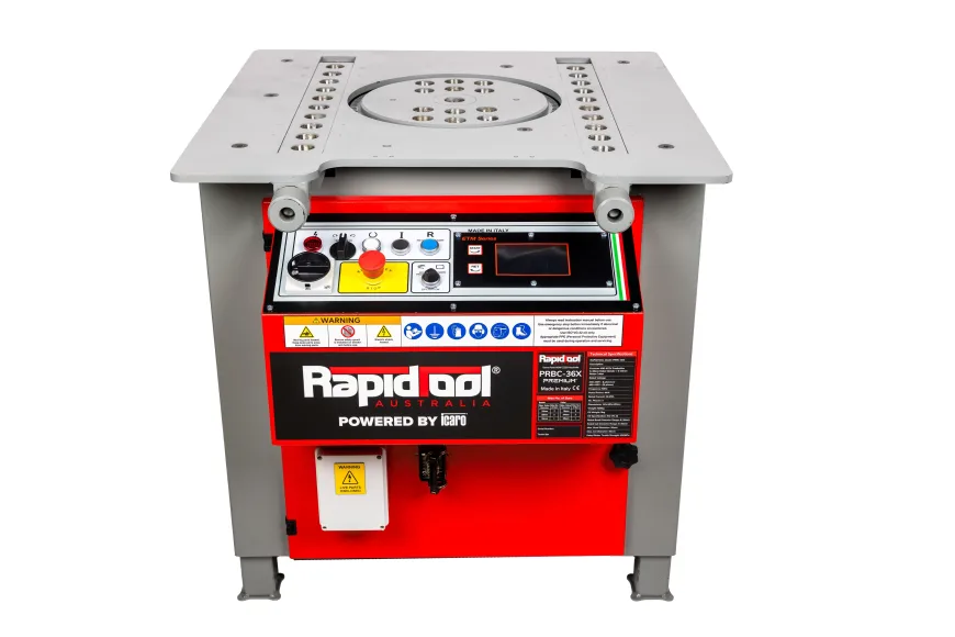 PRBC-36X RAPIDTOOL Premium 400-415V Production 6-36mm Rebar Bender + 6-30mm Rebar Cutter