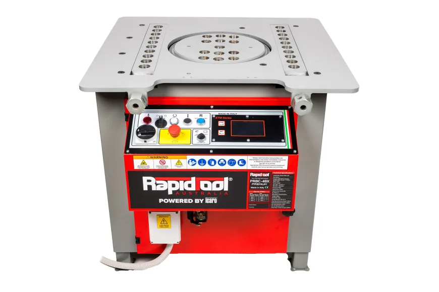 PRBC-48X RAPIDTOOL Premium 400-415V Production 6-48mm Rebar Bender + 6-40mm Rebar Cutter